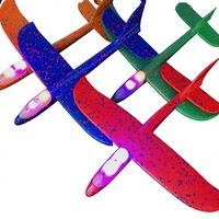 TongYuan Avion planeur en mousse de 48 cm pour l'extérieur, jouet interactif familial parent-enfant avec lumières, pour les enfants de 14 ans et plus