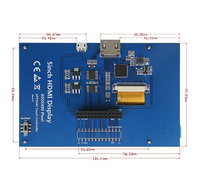 Pantalla LCD H-DMI de 5 Pulgadas 800*480 con Pantalla Táctil Resistiva de 4 Cables para Raspberry Pi Mini PC