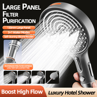 Pommeau de douche à filtration 4 directions à large faisceau, embouts à rinçage rapide, couverture de bain pour une immersion corporelle complète