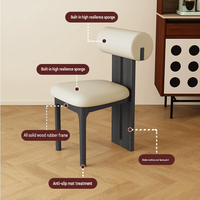 Fauteuil scandinave moderne avec dossier – Nouveauté explosive pour salles à manger, tabourets de bar, bureaux à domicile, entrepôts, parcs – Fabriqué en chêne