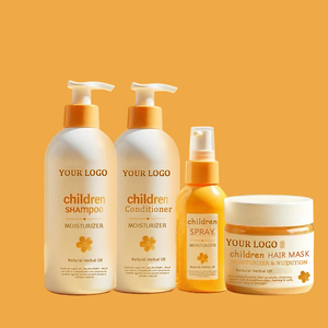 Juegos de cuidado del cabello natural para <span class=keywords><strong>niños</strong></span> Productos de tratamiento de humedad diaria para el cabello Limpieza Hidratante Champú y acondicionador nutritivo - Product Image 1