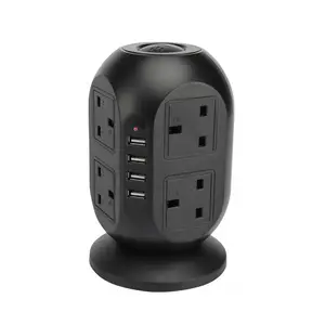 Extension Cord with Multiple Outlets Power Strip Surge Protector 8 AC Outlets 4 USB Ports 6.5FT Power Tower Bar Surge Protector