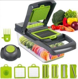 Wholesale Eco-Friendly Dishwasher Safe Multipurpose 15 In1 Dual Use Stainless Steel <b>Vegetable</b> Cutlery <b>Cutter</b> Dicing Kitchen Tool - Product Image 3