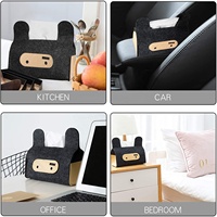 Couverture de boîte à mouchoirs en feutre de conception de dessin animé mignon pour la décoration de bureau à domicile ou de voiture