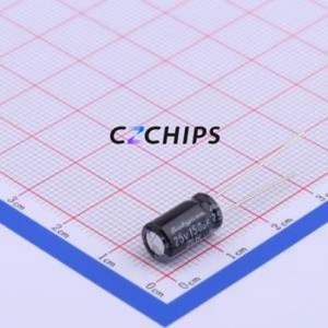 Condensador Electrolítico de Aluminio de Orificio Pasante 25ZLH150MEFC6.3X11, Orificio Pasante, D6.3xL11mm, 150uF, 20%, 25V, 540mA-100kHz - Product Image 1