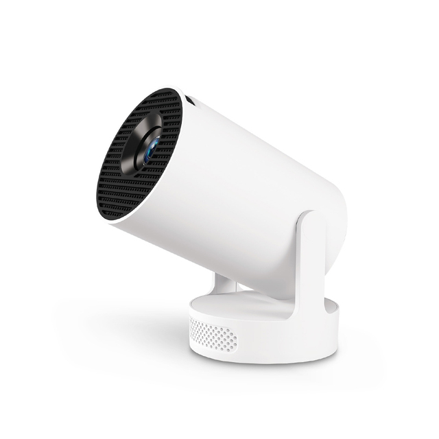 Portable Android 11 TV Mini 5W*2 4K Android Game Projector White Smart Projector HY300Ultra WiFi Screen Mirroring Projector