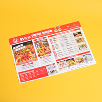 Menús Personalizados para Comida para Llevar y Entrega, Póster Impermeable con Papel de Lujo, Papel Offset, Laminación de Película