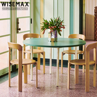 WISEMAX – meubles de salle à manger modernes, structure en bois massif noir, dossier rectangulaire, chaise de salle à manger pour restaurant, hôtel