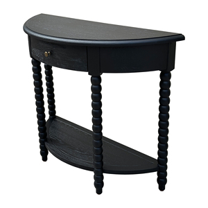 Hl617 <span class=keywords><strong>hamptons</strong></span> cong rắn gỗ sồi hành lang phòng khách đồ nội thất màu đen giao diện điều khiển Bảng với kệ và ngăn kéo - Product Image 3