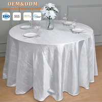 Nappe carrée personnalisée en lin froissé rayé, moderne et simple, anti-poussière, pour la décoration d'hôtels, de mariages, de banquets et de fêtes d'anniversaire