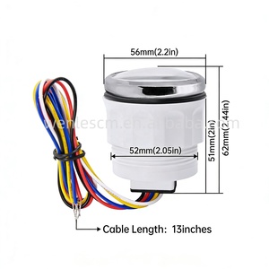 文乐电机 52mm 3000 RPM 黑色表盘防水汽车重型卡车巴士发电机农用机械转速表带计时器 - Product Image 5