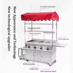 รถขายอาหารเคลื่อนที่แบบรถพ่วงสแตนเลส รถขายไอศกรีมสำหรับขายอาหารว่างเร็ว รถขายฮอทดอกแบบปรับแต่งได้สำหรับธุรกิจจัดเลี้ยง - Product Image 2