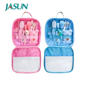 JASUN Portable 13 in One Healthcare Products Thermometer Feeding Bath Supplies Baby Nail Grooming Set Kit for Babies