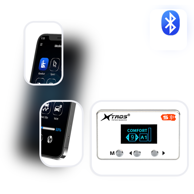 Bluetooth Throttle Controller 6 Modes 9 Levels 8% Fuel Saving Anti-Slip Valet Mode Car Accelerator WSA Model