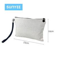 Sac cosmétique vierge pour sublimation Sunyee avec fermeture éclair, impression personnalisée, vente en gros pour les essentiels de beauté en voyage