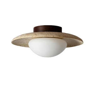 Lampadario LED Giapponese Wabi-Sabi in Travertino, Moderno, Portatile, Regolabile in Altezza, per <span class=keywords><strong>Soggiorno</strong></span>, Luce Calda, Senza Fili - Product Image 1