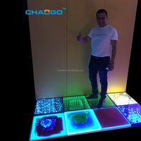 Piso Luminoso LED Recargable con Cambio de Color RGB para Discotecas, Baldosas de Gel LED para Juegos Sensoriales y Aprendizaje Infantil