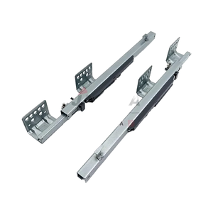 ROHU lemari pakaian Kabinet Kabinet sebagian ekstensi tunggal bawah rel panduan laci peredam tersembunyi rel geser seng - Product Image 3