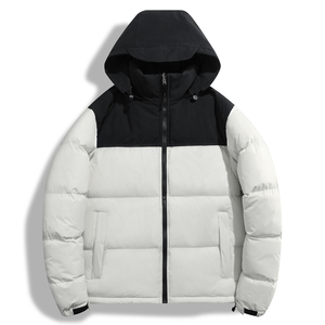 New <b>Thick</b> Hooded <b>Coat</b> for Couples Large Size Loose Casual Style Warm Windproof and Waterproof for <b>Winter</b> Zipper Closure - Product Image 4