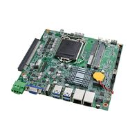 Motherboard Mini ITX Baru LGA1151 Intel Generasi ke-8 dan ke-9 I7 I5 I3 DDR4 PCIEX16 Server Industri X86 Terintegrasi Ganda