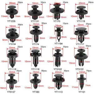 625pcs Box Buckle 16 Type Rivet Fasteners Expansion Screw Clip Buckle Car Retainer Clips Auto Push Pin Rivet Clip Buckle