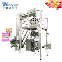 Machine d'emballage verticale automatique Weeshine WPV160 pour bonbons, remplissage et scellage pneumatiques, contrôlée par PLC, haute résistance chimique