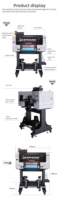 Printer UV DTF Graphking A3 dengan Head Xp600/i3200, Printer Roll UV DTF untuk Transfer Stiker Label Film AB