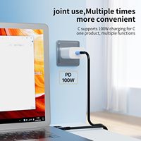 Cable Convertidor HDTV Tipo-C 2 en 1 OEM de Fábrica, 4K 60HZ PD100W, Carga Rápida, Macho a Macho, Cables de Video USB para Laptop y Cámara