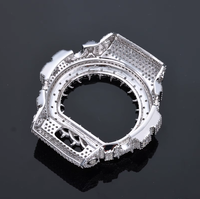 Pièces de montre en gros : Boîtier de montre à épines bicolore, entièrement serti de diamants Moissanite VVS pour DW6900