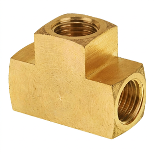 Raccord en T femelle en laiton sur mesure (AOL024) SAE # 130438 - Product Image 1