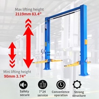 En Stock, Elevador Hidráulico de Dos Postes para Autos, Capacidad de Carga 4 Toneladas (10000 LBS), Cilindro Doble, para Techos Bajos