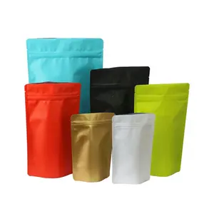 Sacs plastiques pour emballage de flocons de maïs, sachet plastique, avec pochette debout pour le goût du sel et du poivre, 128g, à fermeture éclair, de haute qualité