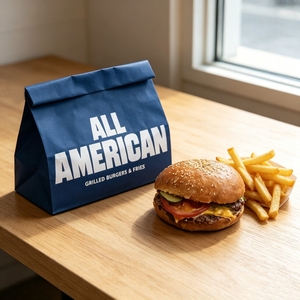 Bolsas de Embalaje de Alimentos Personalizadas con Logotipo, Bolsas de Papel para Entrega de Alimentos y Bebidas, Bolsa de Papel Kraft Marrón y Blanca Personalizada - Product Image 2