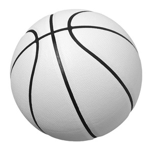 Ballon de <span class=keywords><strong>basket</strong></span> en cuir composite <span class=keywords><strong>blanc</strong></span> personnalisé, tailles officielles 5, 6, 7, adapté aux jeux en intérieur et en extérieur, fabriqué en usine - Product Image 1