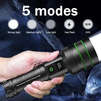 Lampes de poche LED haute puissance 1000000LM, lampe de poche rechargeable par USB, lumière forte, lanterne, lampe de poche pour le camping, la pêche