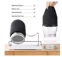 Vente en gros de bocaux en verre nordique pour la culture de graines de 32 oz