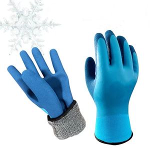 Subzero الشتاء مع الصوف سميكة للماء دافئة وباردة ركوب قفازات واقية من المطاط من الصوف - Product Image 6