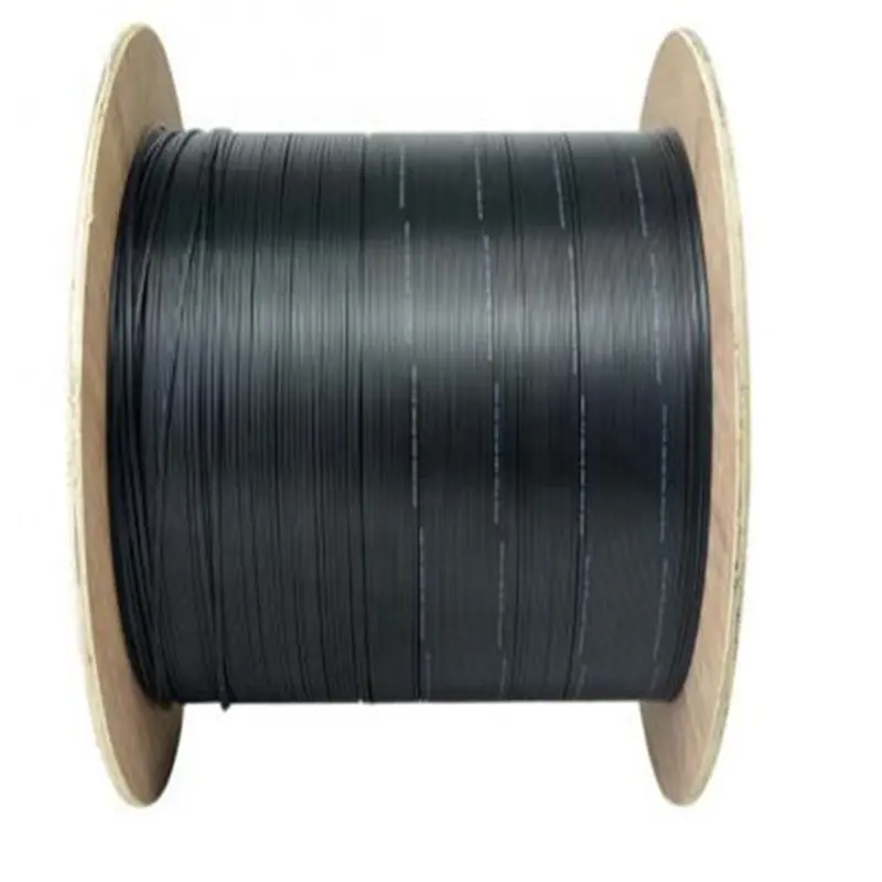 FTTH G657A1/G657A2-Cable de caída plana para interior/exterior, 1 núcleo, 2 núcleos, 1km, 2km, 3km, Cable de fibra óptica