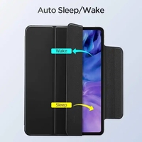Étui magnétique intelligent pour iPad Pro 11 pouces avec boucles, couverture de tablette, couvertures de réveil automatique