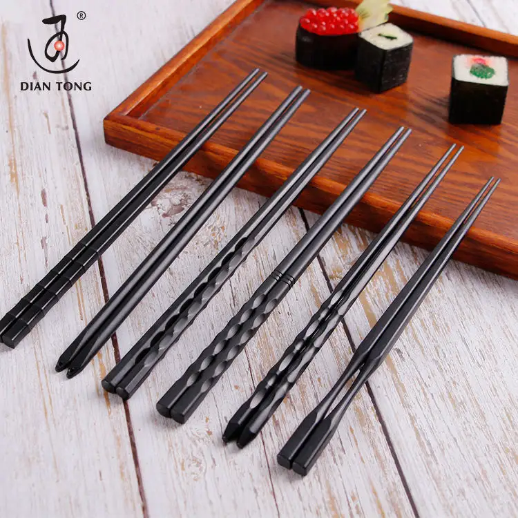 DianTong precio barato logotipo personalizado reutilizable fibra de vidrio sushi Chop sticks palillos