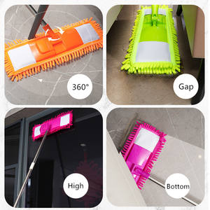 Juego de fregona y cubo para apretar duraderos de alta calidad SEQ, fregona plana mágica para suelo de limpieza interior, trapos de microfibra para suelo - Product Image 4