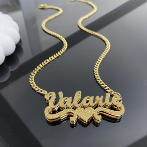 Collana di Moda Trendy per Donna all'Ingrosso, Gioielli Economici con Zirconi Misti e Lettere Personalizzate - Product Image 4