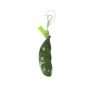 Juguetes Creativos y Lindos para Niños, Llaveros de PVC Suave con Forma de Vaina de Guisante, Juguetes Educativos para Aliviar el Estrés - Product Image 1