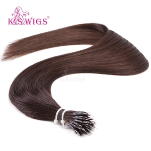Wholesale 100% Chinese Remy Hair Nano Ring Cuticle Aligned Virgin Double Drawn No Shedding Soft Dark Color Natural Straight Hair - Product Image 6