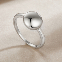 Einfacher Sterling Silber Ring Classic Blank Siegelring anpassbar Gravierter Siegelring