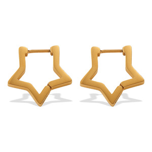 ต่างหูรูปดาวทองสแตนเลสแฟชั่นดีไซน์ทรงเรขาคณิตห้าแฉกเรียบง่ายอเนกประสงค์เครื่องประดับระดับไฮเอนด์ - Product Image 5