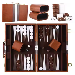 Il miglior Set di Backgammon di lusso portatile in pelle PU <span class=keywords><strong>da</strong></span> 11 15/17 5 pollici per il classico gioco <span class=keywords><strong>da</strong></span> <span class=keywords><strong>tavolo</strong></span> per famiglie - Product Image 4