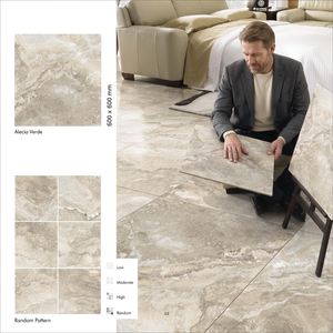 Vistaar Atenia White 600x600mm PGVT Glossy Porcelain Floor Tiles Restaurant Flooring - Product Image 6