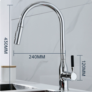 Stainless Steel Kitchen Faucet Mixer with Pull Down Sprayer - Product Image 6