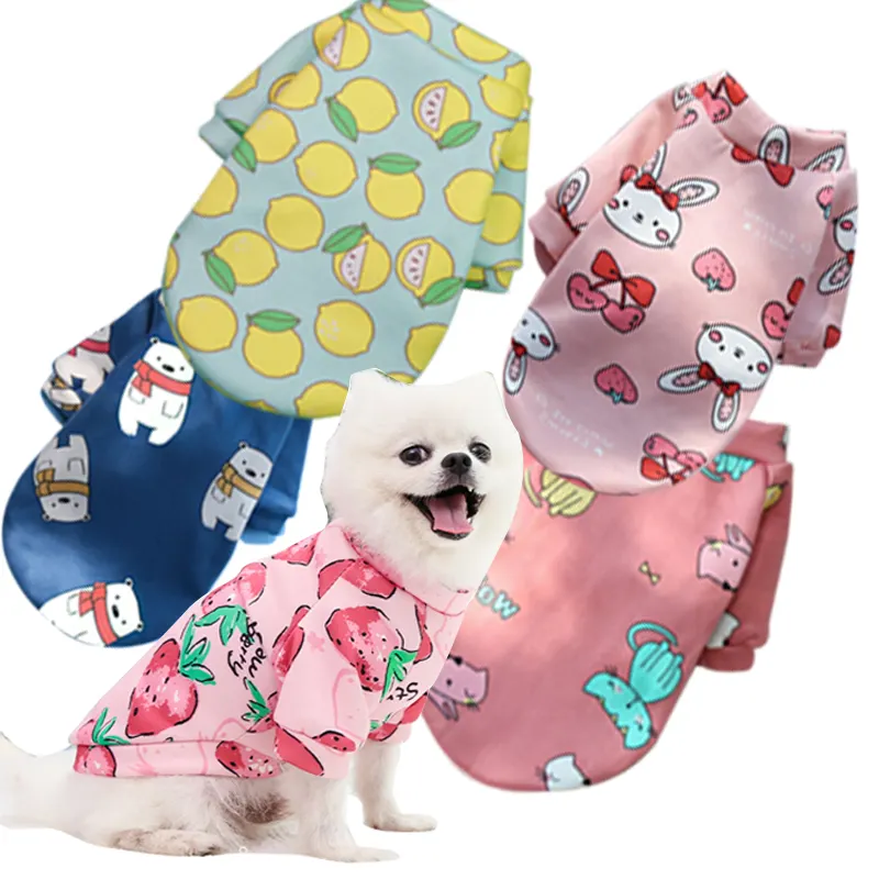 Fashion Hot Sale Wholesale Luxury Cute US Dollars Printing Spring/Autumn Dog Puppy Pet Hoodie Clothes Cloth For Dogs
